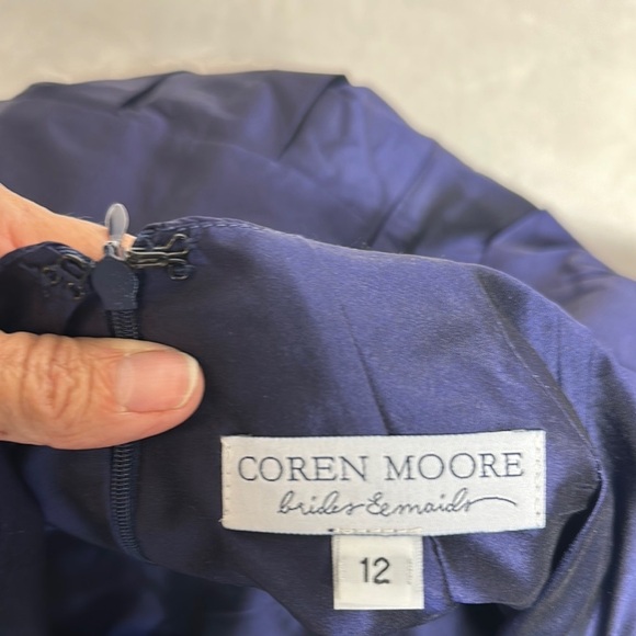 Elegant Blue Scoop Neck Sleeveless Mini Dress Formal, Bridesmaid or Evening out - Picture 10 of 13